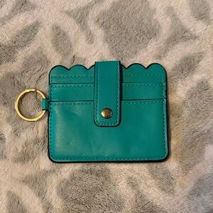 Amazon Teal Keyring Card Holder